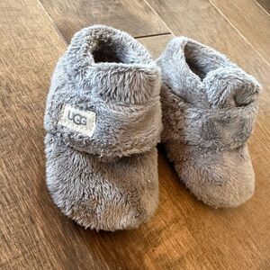 UGG Gray Fuzzy Baby Booties